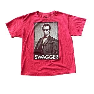 DOM kids Red Graphic T-Shirt with Swagger Print